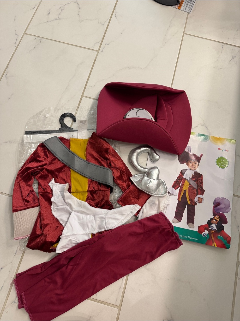 Disney baby Captain Hook costume